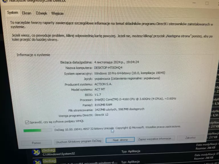 KOMPUTER WIN 10 PRO 8GB RAM I3 4 GEN ZESTAW