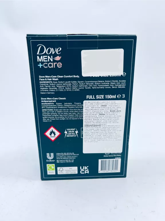 ZESTAW PREZENTOWY DOVE MEN - ŻEL POD PRYSZNIC / ANTYPERSPIRANT - RESTORE