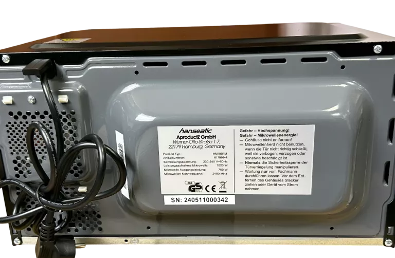 KUCHENKA MIKROFALOWA HANSEATIC MIKROWELLE HM19B1M 700W POWYSTAWOWA!