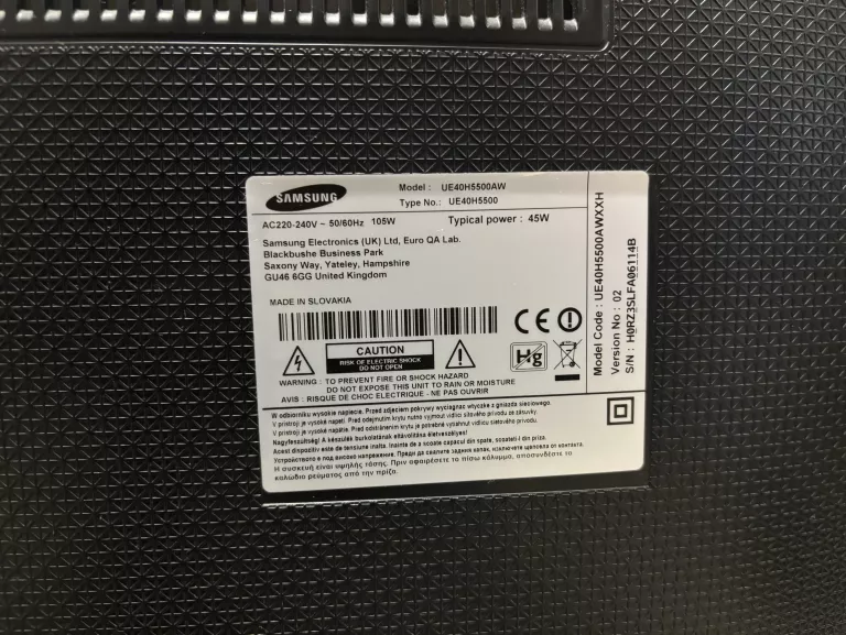 TELEWIZOR SAMSUNG UE40H5500 40" FULL HD OPIS!