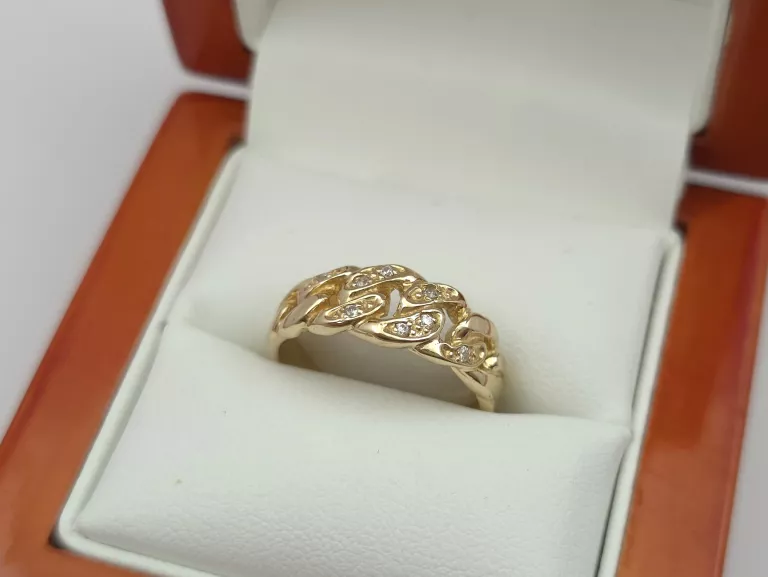 ZŁOTY PIERŚCIONEK - 585 14K R.14 3,24G