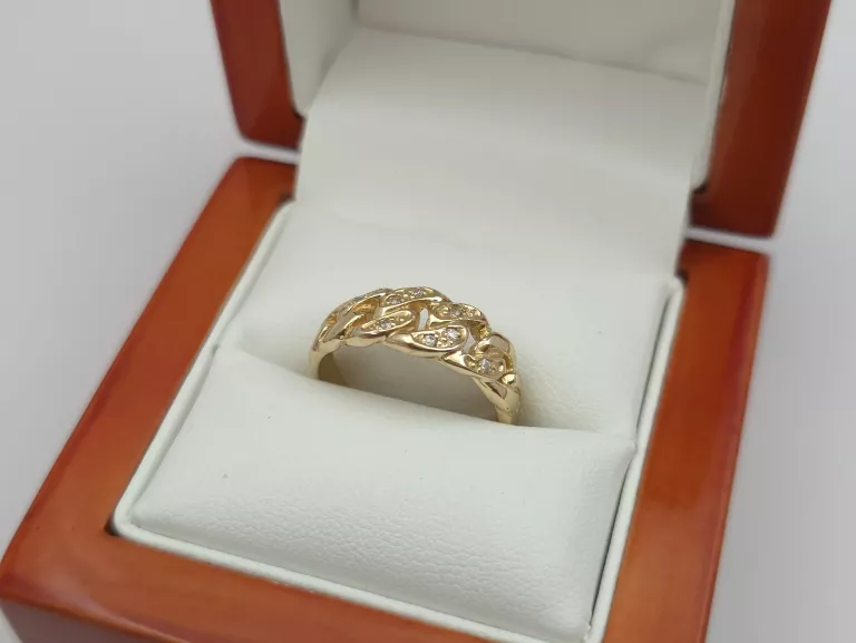 ZŁOTY PIERŚCIONEK - 585 14K R.14 3,24G