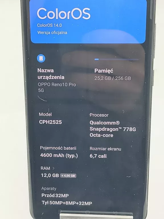 OPPO RENO 10 PRO 256/12 GB KOMPLET