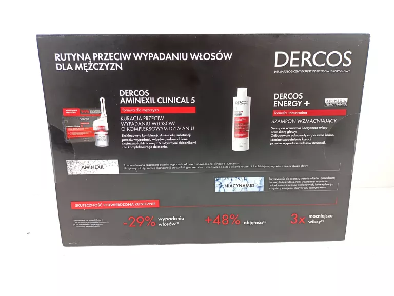 ZESTAW VICHY DERCOS AMINEXIL CLINICAL 5 PRZECIW WYPADANIU WŁOSÓW FOR MAN