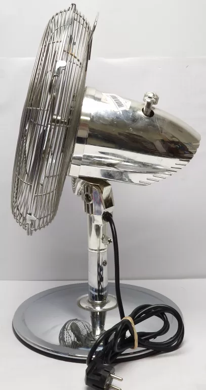 WENTYLATOR BIURKOWY METALOWY SREBRNY