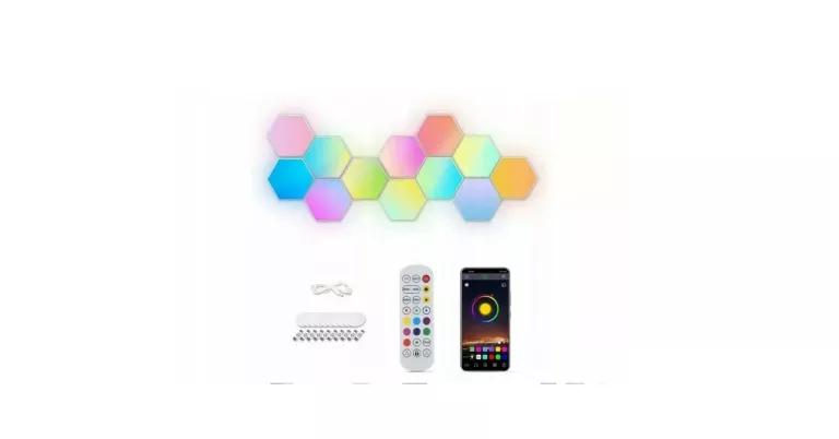 LAMPA HEXAGON PLASTER MIODU RGB USB PILOT APKA 12S