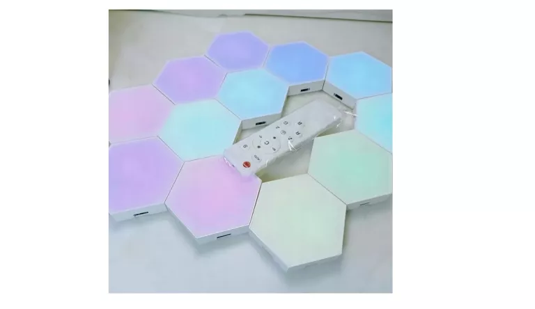 LAMPA HEXAGON PLASTER MIODU RGB USB PILOT APKA 12S