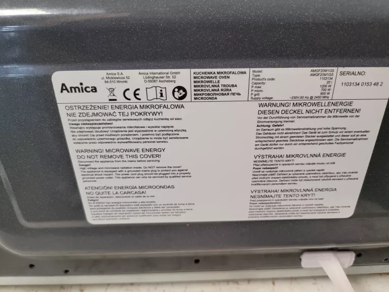 MIKROFALÓWKA AMICA AMGF20M1GS