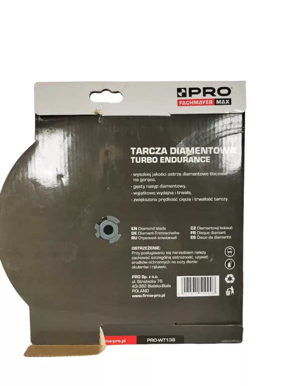 TARCZA PRO TARCZA DIAMENTOWA TURBO ENDURANCE