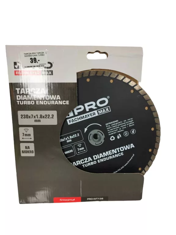 TARCZA PRO TARCZA DIAMENTOWA TURBO ENDURANCE