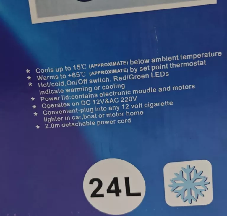 LODÓWKA TURYSTYCZNA VOYAGER Z FUNKCJĄ GRZANIA 24L 12V