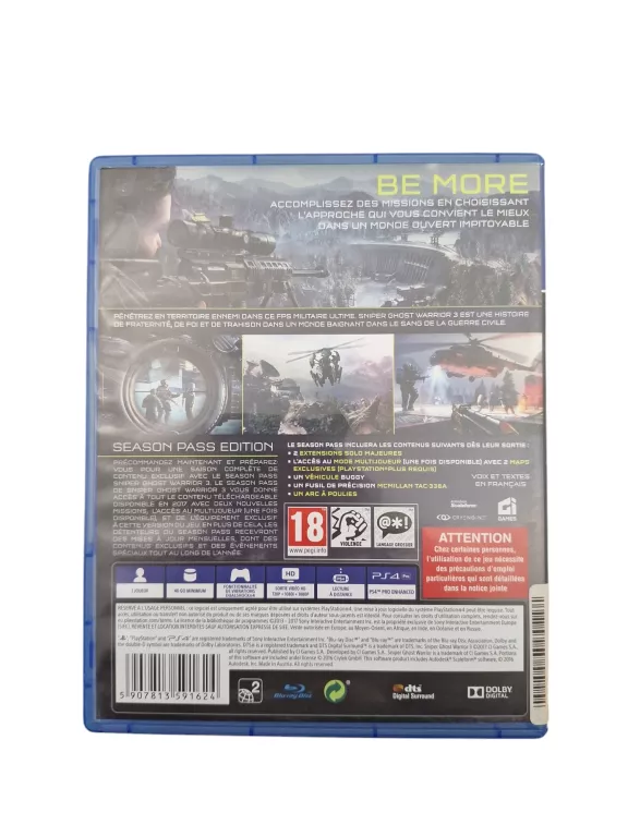 GRA SNIPER GHOST WARRIOR 3 PS4