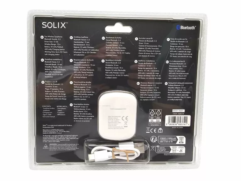 SŁUCHAWKI BEZPRZEWODOWE DOUSZNE SOLIX LUCID BIALE