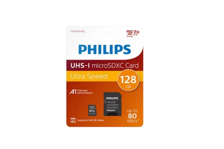 KARTA PAMIĘCI 128 GB PHILIPS UHS-I MICRO SDXC CLASS 10 ULTRA SPEED 130 MB/