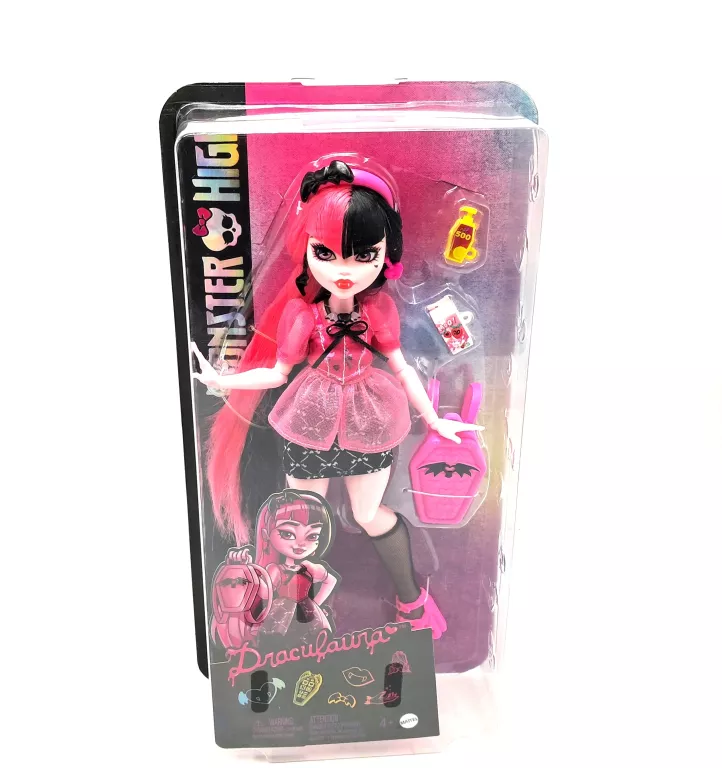 LALKA MONSTER HIGH DRACULAURA DAY OUT LALKA +AKCESORIA HKY71