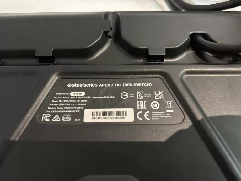 KLAWIATURA STEELSERIES APEX 7 TKL RED SWITCH