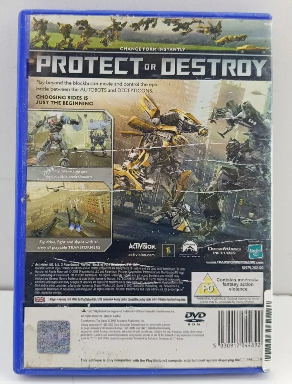 GRA NA PS2 TRANSFORMERS THE GAME