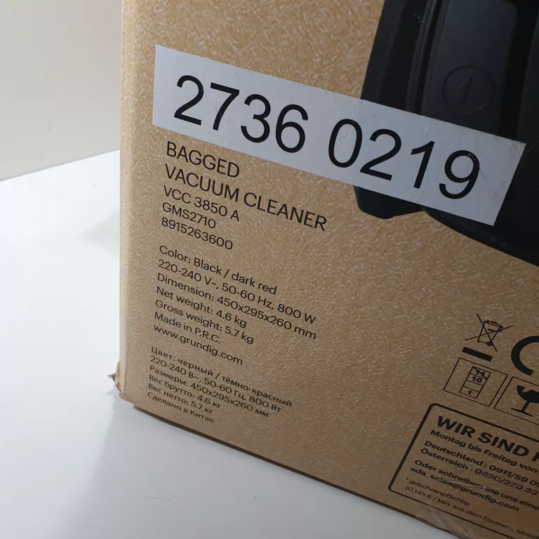 CX211 ODKURZACZ GRUNDIG VCC 3850 A