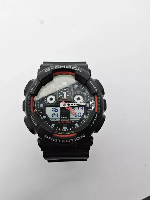 ZEGAREK CASIO G-SHOCK GA-100 CZARNO CZERWONY