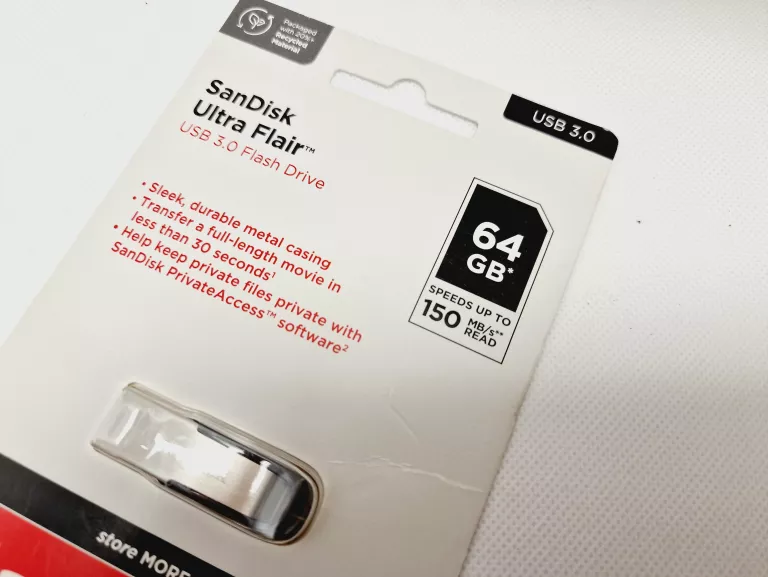 SANDISK PENDRIVE USB 3.0 ULTRA FLAIR 64 GB 150MB/S