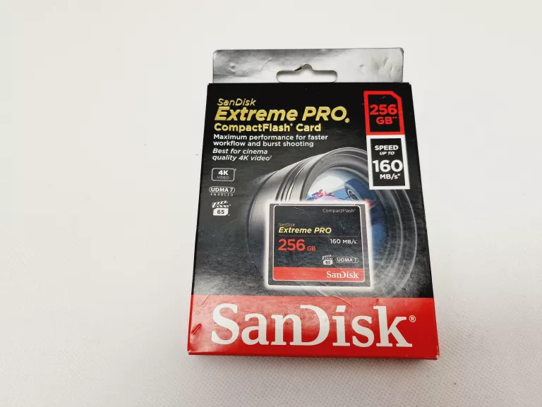 KARTA PAMIĘCI SAN DISC COMPACTFLASCH EXTREME PRO 256 GB