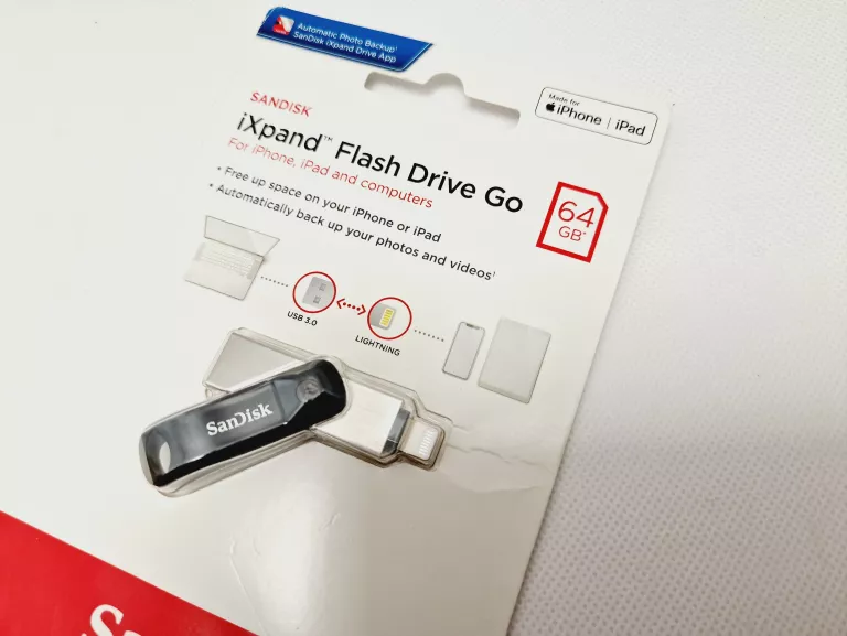 PENDRIVE SANDISK IXPAND GO 64GB LIGHTNING USB 3.0