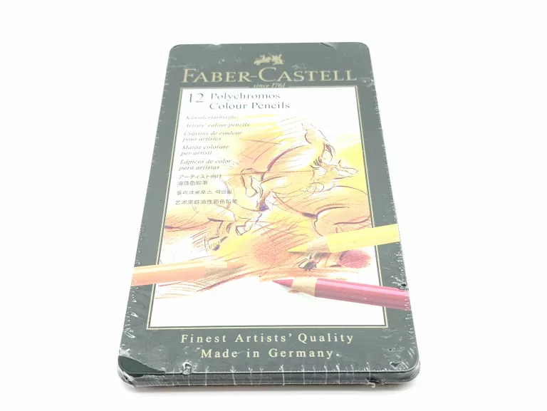 FABER-CASTELL KREDKI POLYCHROMOS 12 KOL METALOWE OPAKOWANIE DUŻY ZESTAW