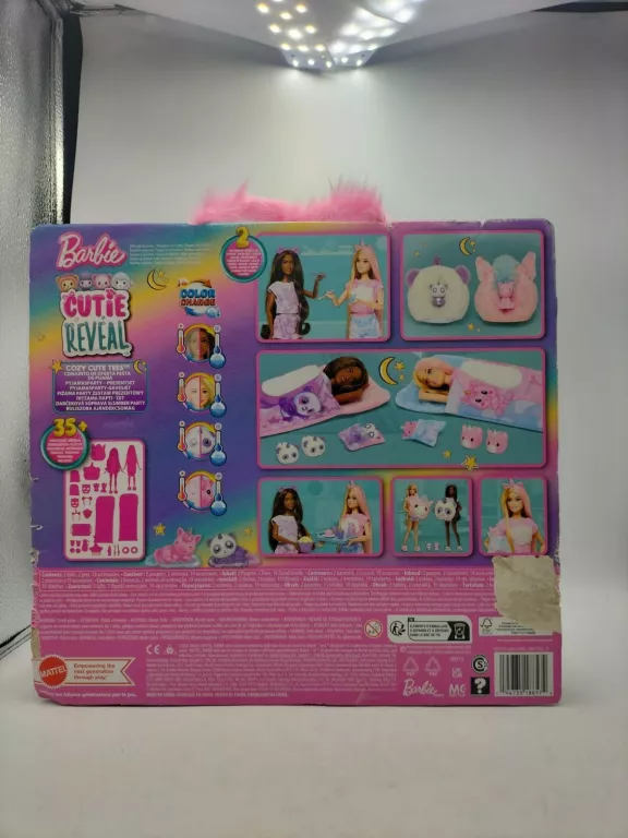 BARBIE CUTIE REVEAL PIŻAMA PARTY ZESTAW PREZENTOWY 2 LALKI + AKCESORIA