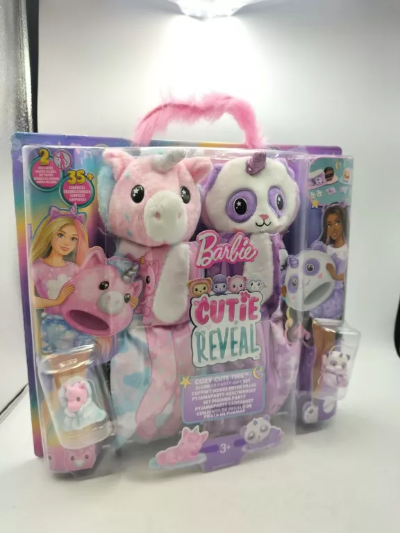 BARBIE CUTIE REVEAL PIŻAMA PARTY ZESTAW PREZENTOWY 2 LALKI + AKCESORIA