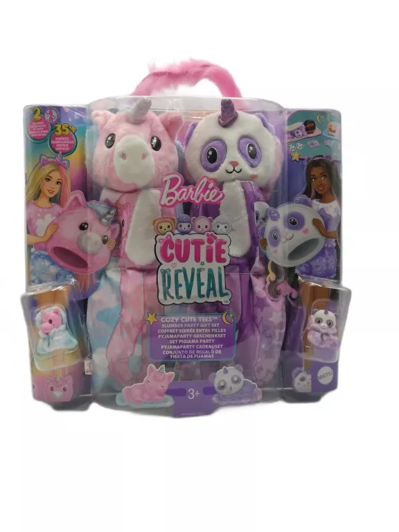 BARBIE CUTIE REVEAL PIŻAMA PARTY ZESTAW PREZENTOWY 2 LALKI + AKCESORIA