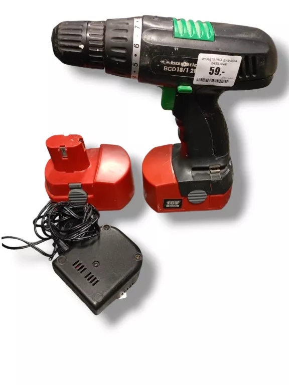 WKRĘTARKA BAVARIA ZASILANIE AKUMULATOROWE 18 V BCD18/1 2B+2XAKU+ŁAD