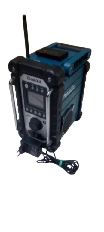 AKUMULATOROWY ODBIORNIK RADIOWY RADIO MAKITA DMR 107 + ANTENA + ZASILACZ