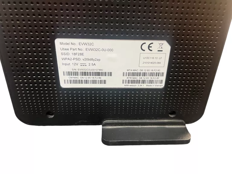 UBEE EVW32C – BEZPRZEWODOWY MODEM KABLOWY VOIP DOCSIS/EURODOCSIS 3.0