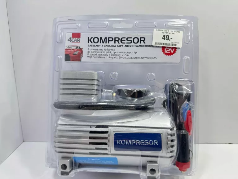 KOMPRESOR 12V 250PSI SILVER 4CAR