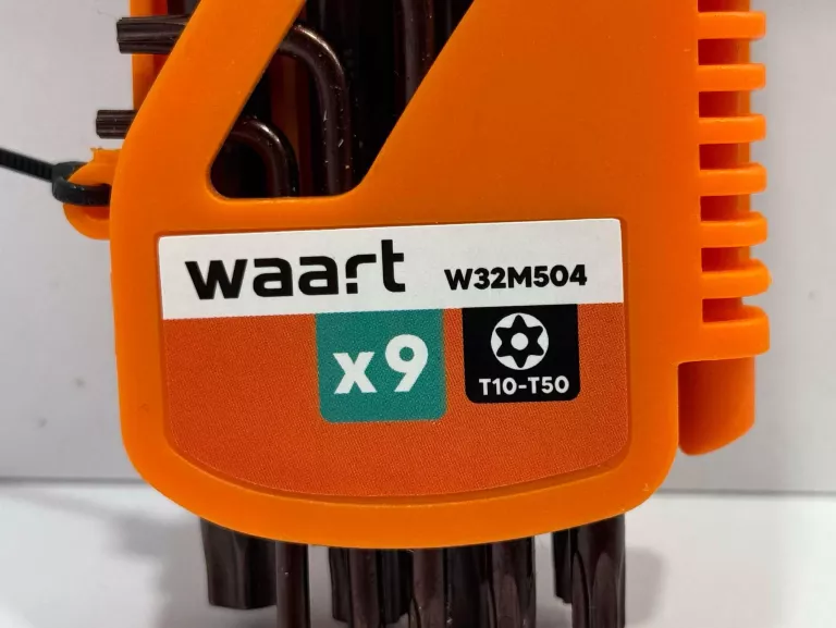 KLUCZE TORX Z OTWOREM T10-50 S2 9 SZT. WAART W32M504