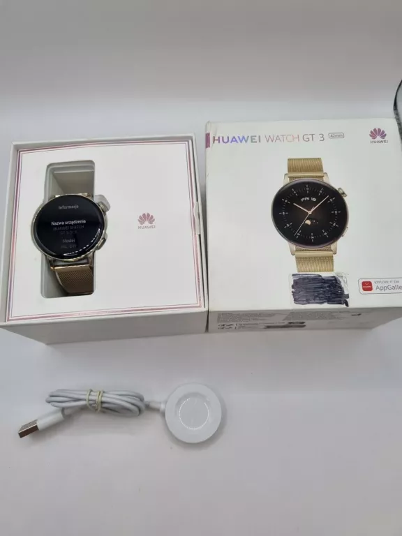 SMARTWATCH HUAWEI WATCH GT 3 GOLD  42MM KOMPLET