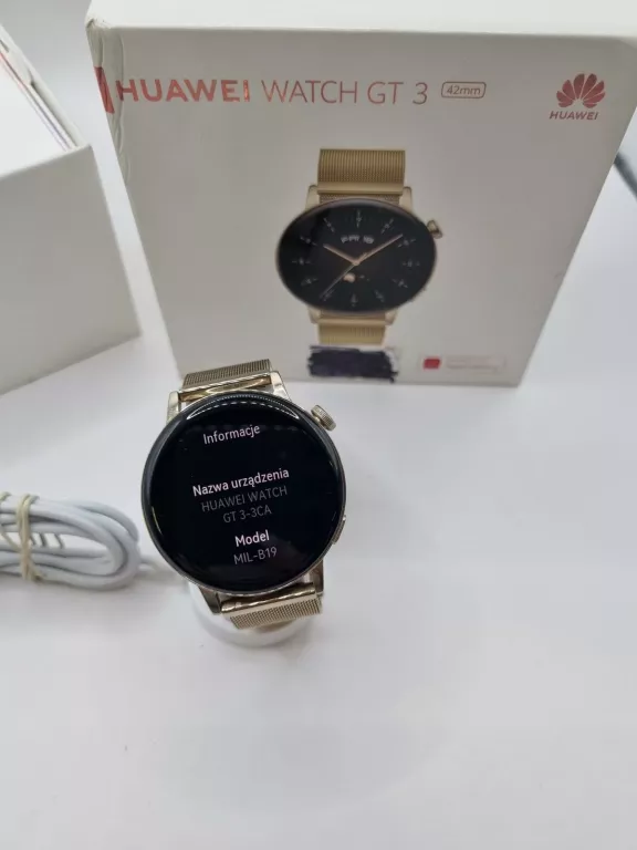 SMARTWATCH HUAWEI WATCH GT 3 GOLD  42MM KOMPLET