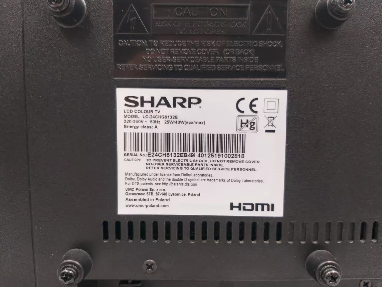 TELEWIZOR TV SHARP LED LC-24CHG6132E SMART