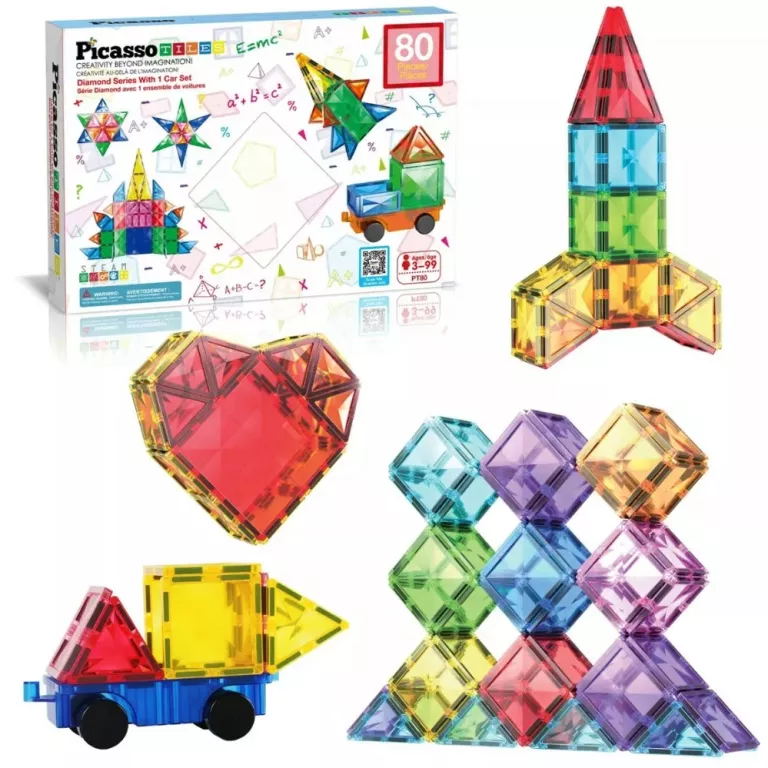 KLOCKI MAGNETYCZNE PISACCO TILES 80SZT