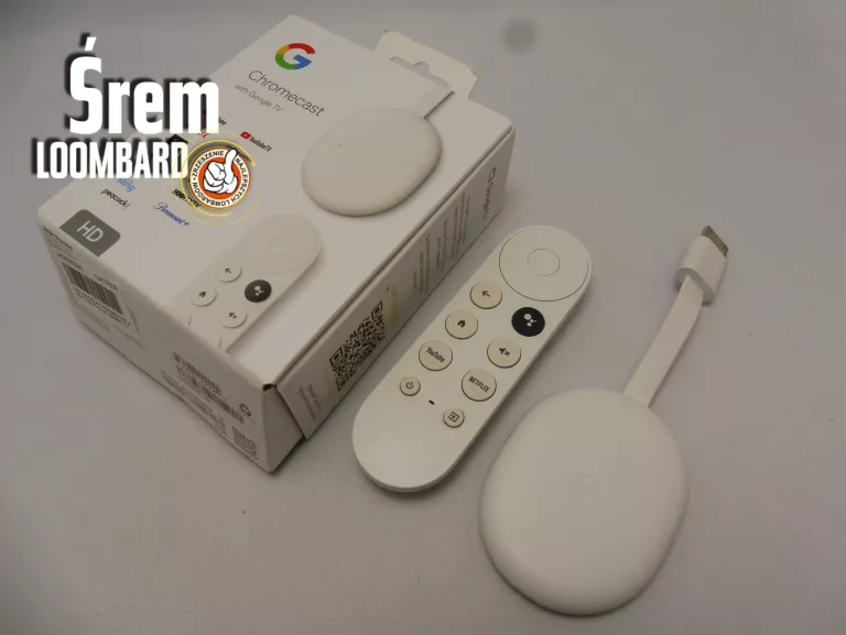 GOOGLE CHROMECAST 4, HD TV WI-FI PILOT SMART TV, KOMPLET!
