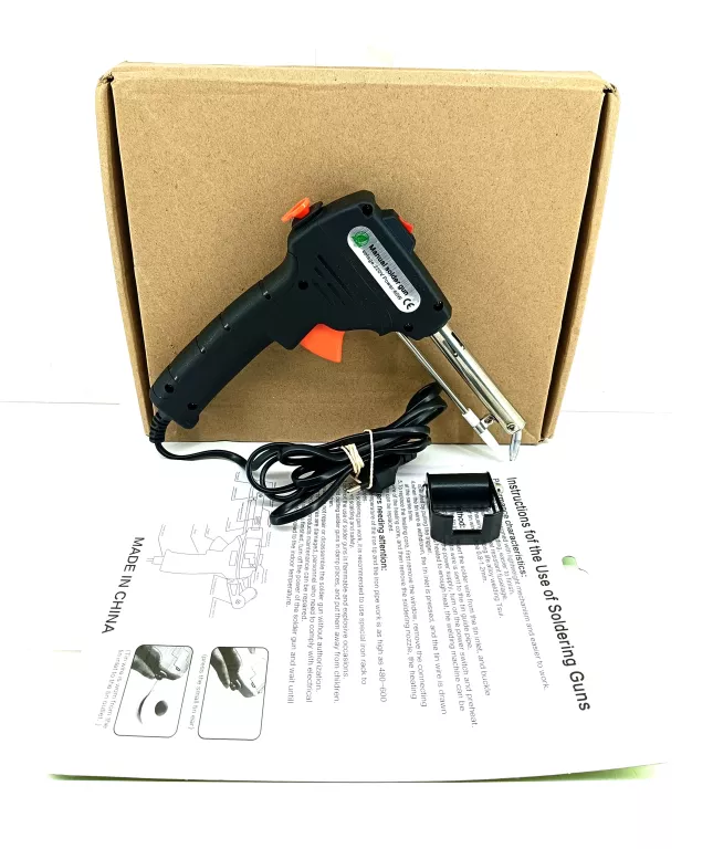 PISTOLET LUTOWNICZY ELEKTRYCZNY MANUAL SOLDER GUN IGŁA!