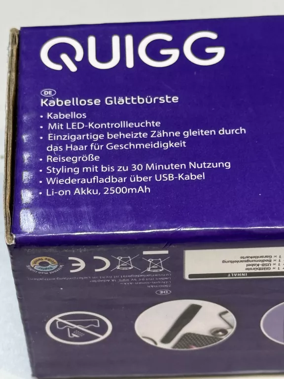 QUIGG SZCZOTKA PROSTUJĄCA 2500MAH ORG PUD [230627006] []