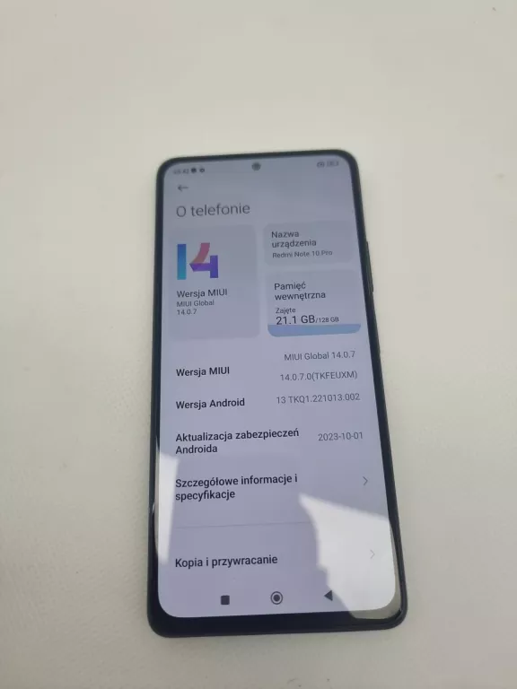 TELEFON XIAOMI REDMI NOTE 10 PRO 6/128GB