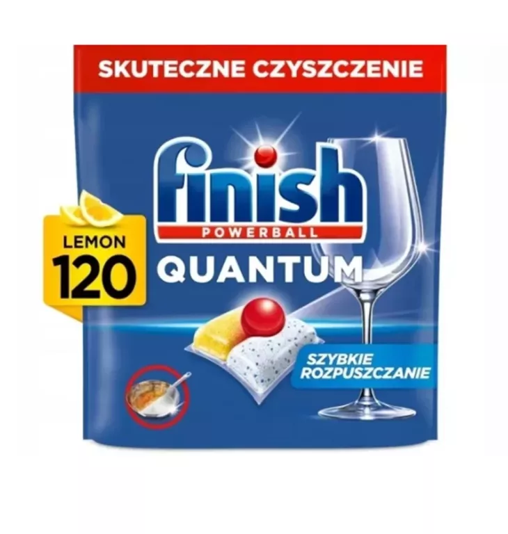 FINISH KAPSUŁKI DO ZMYWARKI QUANTUM ALL IN ONE LEMON 120 SZTUK