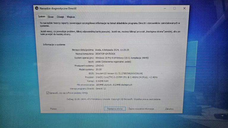LAPTOP LENOVO G580 8GB/WIN10/I3/256GB/GT635M + ŁADOWARKA