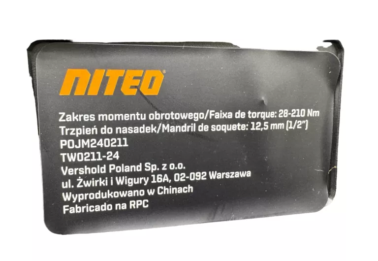 KLUCZ DYNAMOMETRYCZNY NITEO 28-210NM JAK NOWY!!