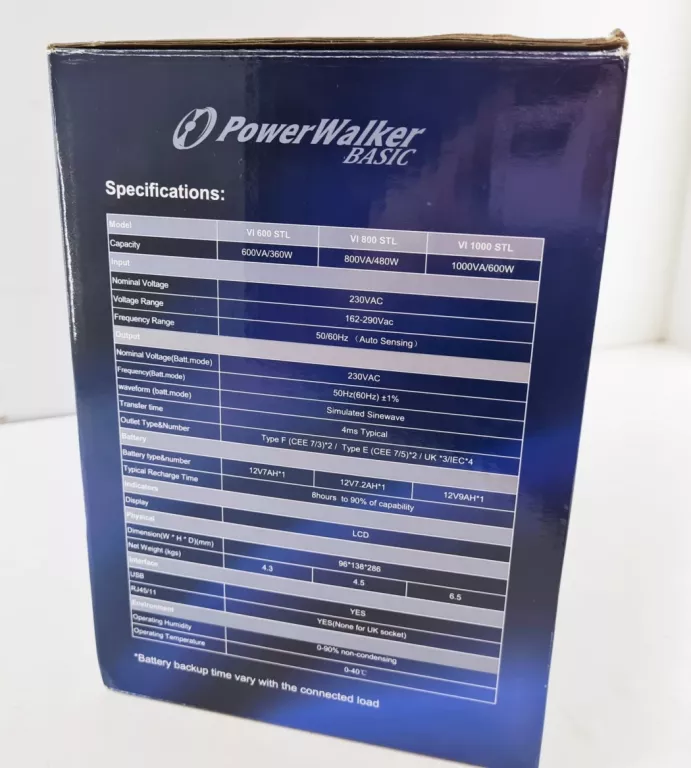 ZASILACZ AWARYJNY UPS (VI 1000 STL FR) POWER WALKER