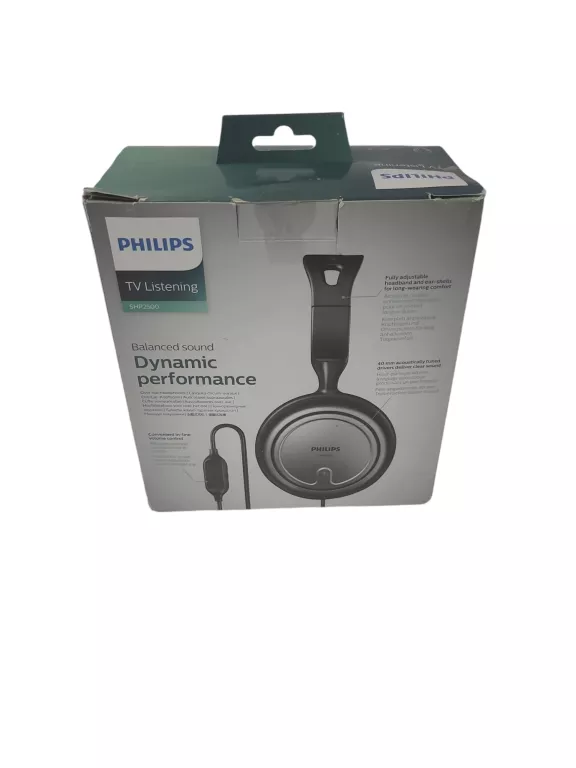 SŁUCHAWKI PRZEWODOWE NAUSZNE PHILIPS SHP2500/10 9-23000 HZ AUX TV HIFI