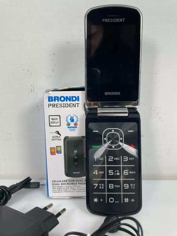 BRONDI PRESIDENT 7,62 CM CZARNY TELEFON OPIS!!