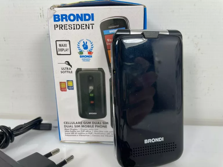 BRONDI PRESIDENT 7,62 CM CZARNY TELEFON OPIS!!